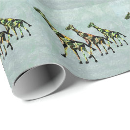 Papel De Presente Girafas graciosos