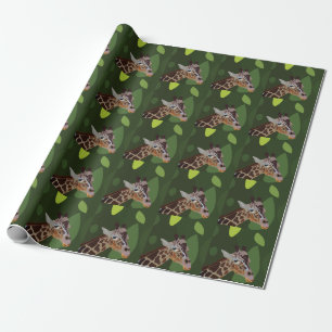 Papel De Presente Giraffe Animal