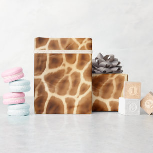 Papel De Presente Giraffe Animal Print