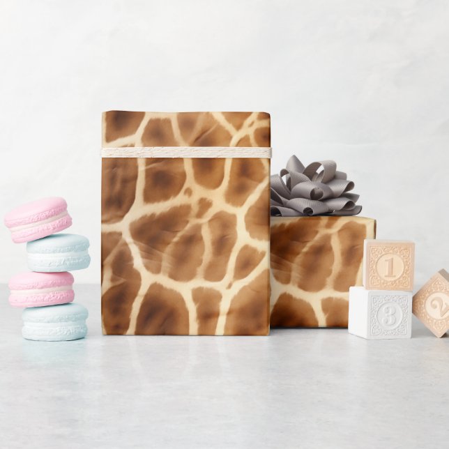Papel De Presente Giraffe Animal Print (Chá de bebê)