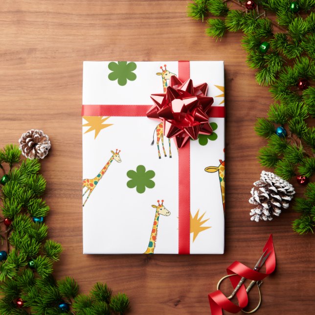 Papel De Presente Giraffe Galore (Presente de Natal)