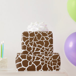 Papel De Presente Giraffe impressão em chocolate e creme