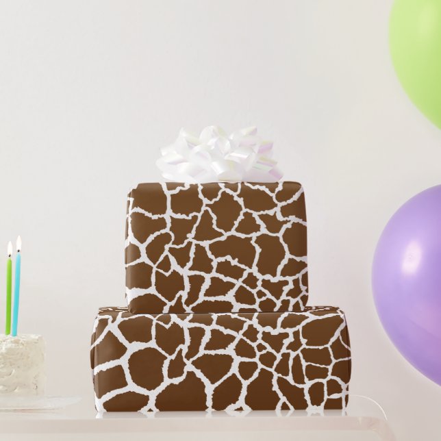 Papel De Presente Giraffe impressão em chocolate e creme (Presentes para festas)
