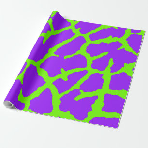 Papel De Presente Giraffe Impressão Mint Ametyst 