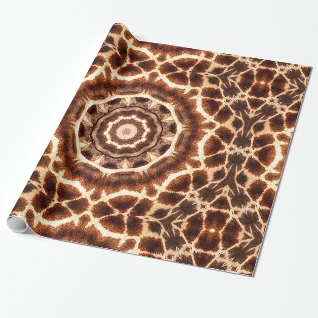 Papel De Presente Giraffe Pattern_ (Desenrolado)