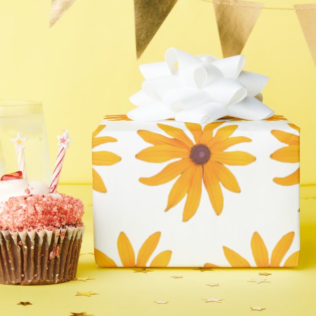 Papel De Presente Girassol (Festa de aniversário)