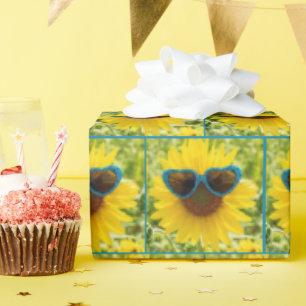 Papel De Presente Girassol com óculos de sol