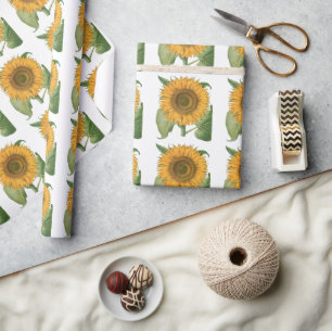 Papel De Presente Girassol Vintage por Basilius Besler