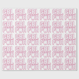 Papel De Presente Girl Power Lettering