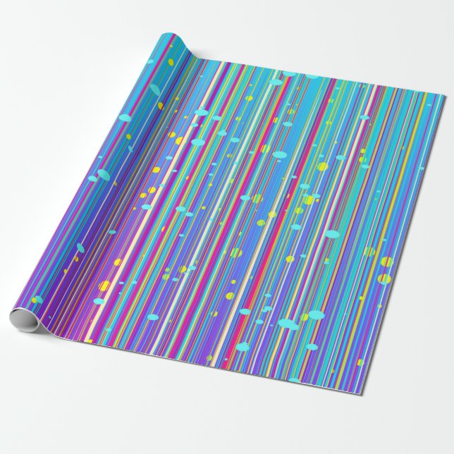 Papel De Presente Girls Blue, Purple, Strikles, Sparkles (Desenrolado)