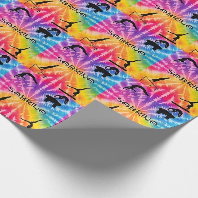 Papel De Presente Girls Gymnastics Rainbow Tie-Dye (Ponta)