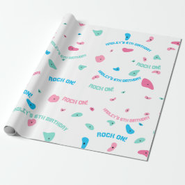 Papel De Presente Girls Rock on Escalbing Wall Wrappaper