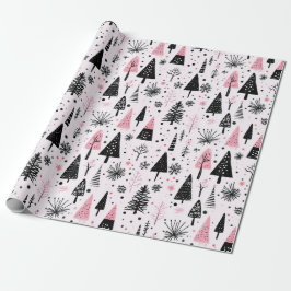 Papel De Presente Girly Modern Christmas