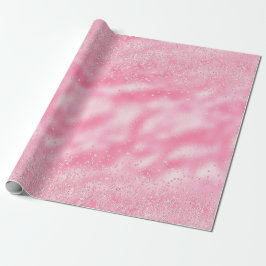 Papel De Presente Girly Pink Confetti Diamond Sparkle