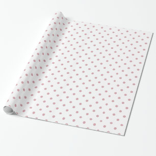 Papel De Presente Girly Pink e White Pontos