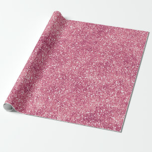 Papel De Presente Girly Pink Glitter Sparkle Glitz  