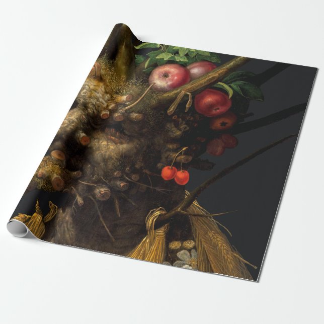 Papel De Presente Giuseppe Arcimboldo - Quatro Assentos numa Cabeça (Desenrolado)