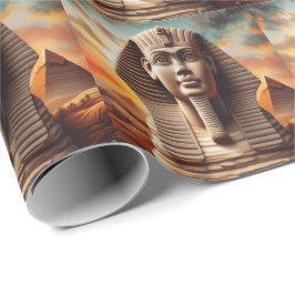 Papel De Presente Giza Sphinx Head com Pirâmides no Egito Viagem