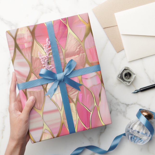 Papel De Presente Glam Dourado Glitzy Rosa (Presentear)