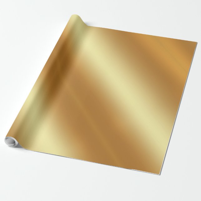 Papel De Presente Glamor Modelo Glossy Glossy Dourado Gift (Desenrolado)