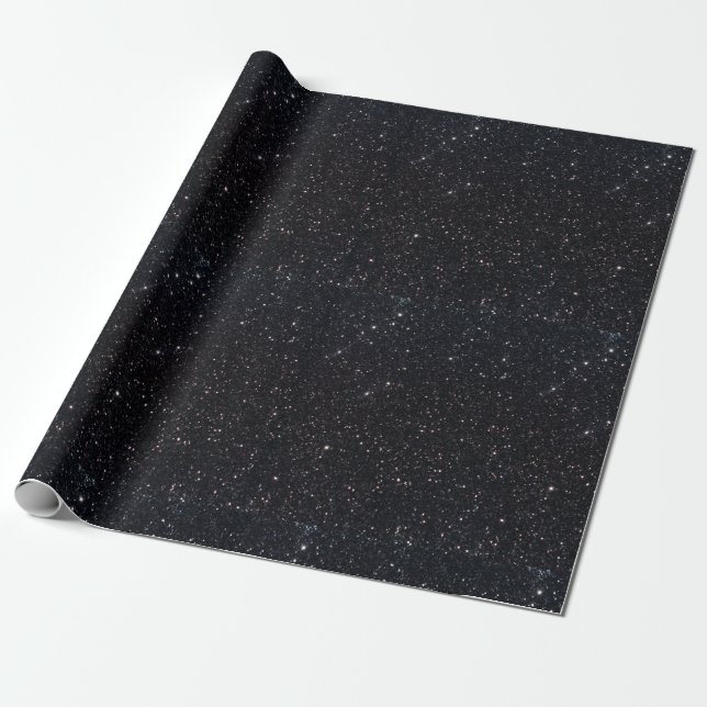 Papel De Presente Glamor Preto Elegante (Desenrolado)