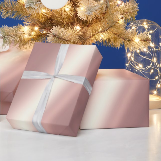 Papel De Presente Glamorous Elegant Template Rose Gold Gift (Feriados)