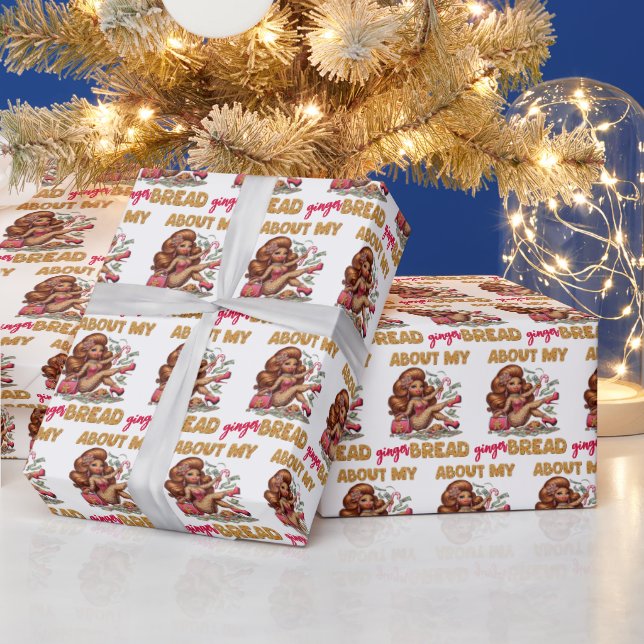 Papel De Presente Glamorre Gengibre Mulher Engraçada Natal (Feriados)