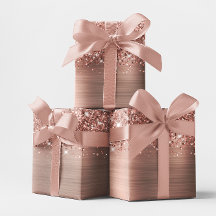 Glamour Rosa Dourado Brilhante