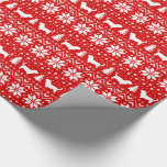 Papel De Presente Glen of Imaal Terrier Silhouettes Natal<br><div class="desc">Padrão de suéter de Natal vermelho e branco com Glen of Imaal Terrier silhouettes. Brilhar o feriado de alguém com um presente especial embrulhado em um papel de embrulho de molusco. Veja o Doodle World da Jenn para mais cachorros ainda presentes de Natal e presentes de amante de estimação.</div>