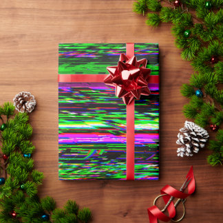 Papel De Presente Glitch tech abstract pattern