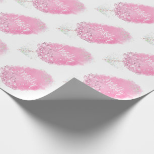 Papel De Presente Glitter de algodão doce cintilante rosa
