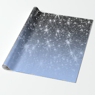 Papel De Presente Glitter de Prata