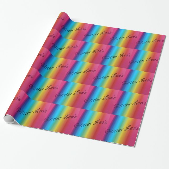 Papel De Presente Glitter Leo's (Desenrolado)