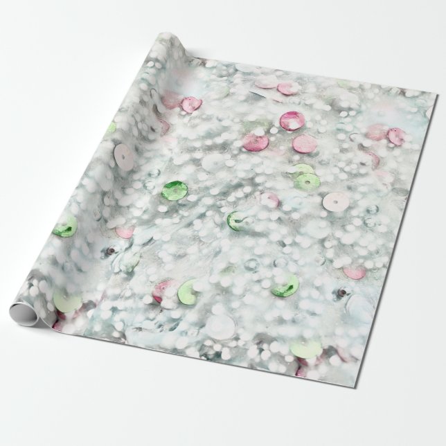 Papel De Presente Glitter & Sequin Wrapping Paper (Desenrolado)
