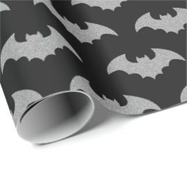 Papel De Presente Glittery Bat Halloween