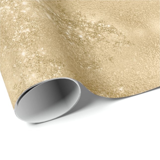 Papel De Presente Glittery Sparkle Dourado (Ponta do rolo)