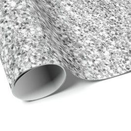 Papel De Presente Glitz prateada