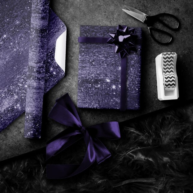 Papel De Presente Glitzy Foil | Shimmer Vermelho Magenta Quente Blus (Criador carregado)