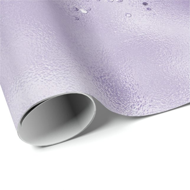 Papel De Presente Glitzy Roxo     (Ponta do rolo)