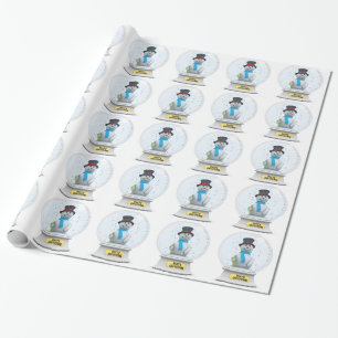 Papel De Presente Globo da neve do boneco de neve