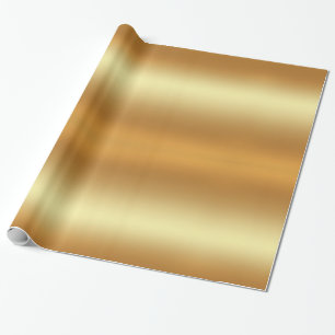 Papel De Presente Glossy Faux Dourado Gelam de Presente do Ouro Mode