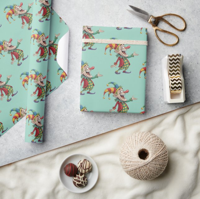 Papel De Presente Glossy Wrapping Paper April Fool's Day Joker  (Artesanato)