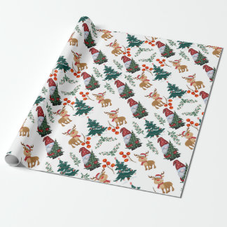 Papel De Presente Gnome Christmas Scandinavian whimsical
