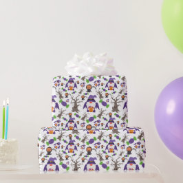 Papel De Presente Gnomo Bonito Encarado Pumpkin Tenta Presente de Ha