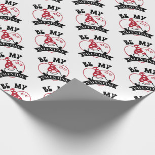 Papel De Presente Gnomo do Dia dos Namorados com Corações
