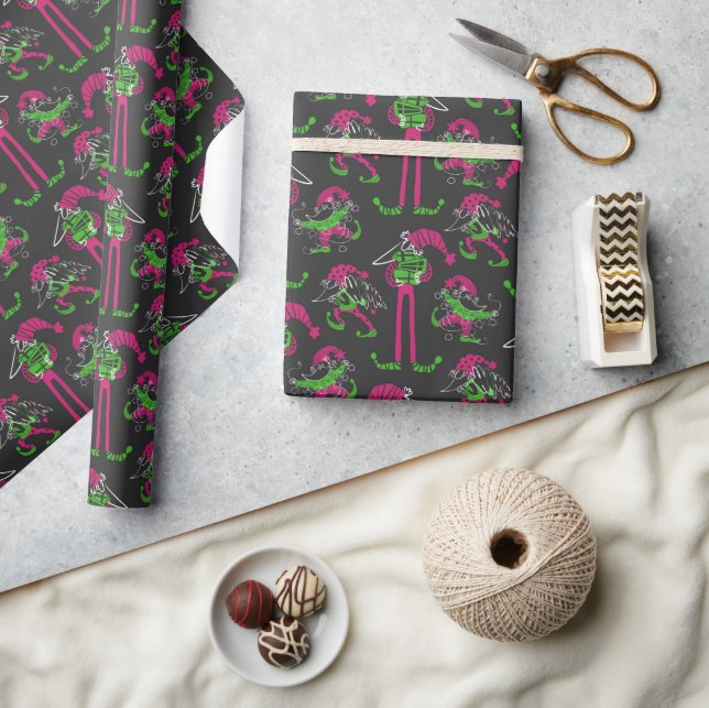 Papel De Presente Gnomo Duende de Natal Engraçado (Artesanato)