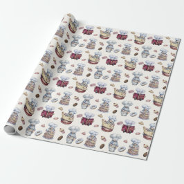 Papel De Presente Gnomos Baking Cupcakes Trendy Woodland