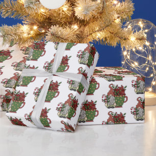 Papel De Presente Gnomos de café de Natal