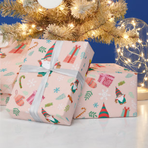 Papel De Presente Gnomos de Natal