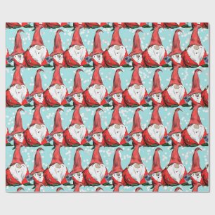 Papel De Presente Gnomos de Natal Alegres